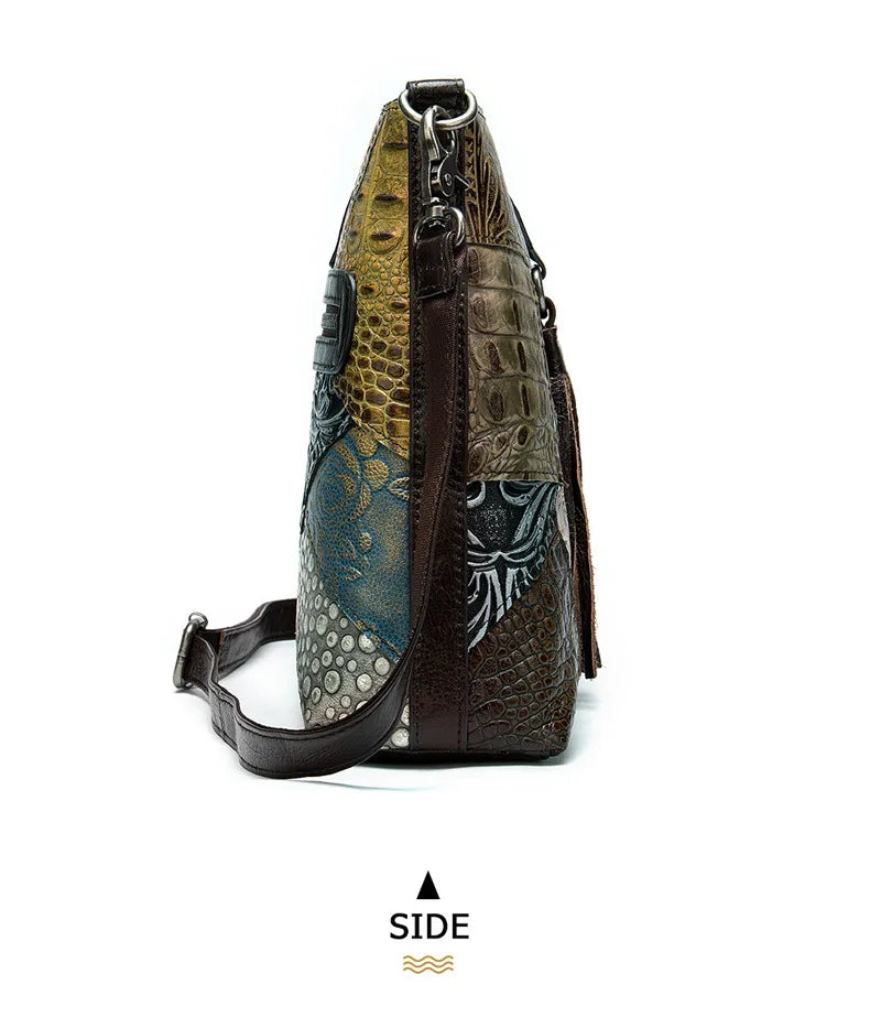 BrahmaBags Leather Patchwork Handbag