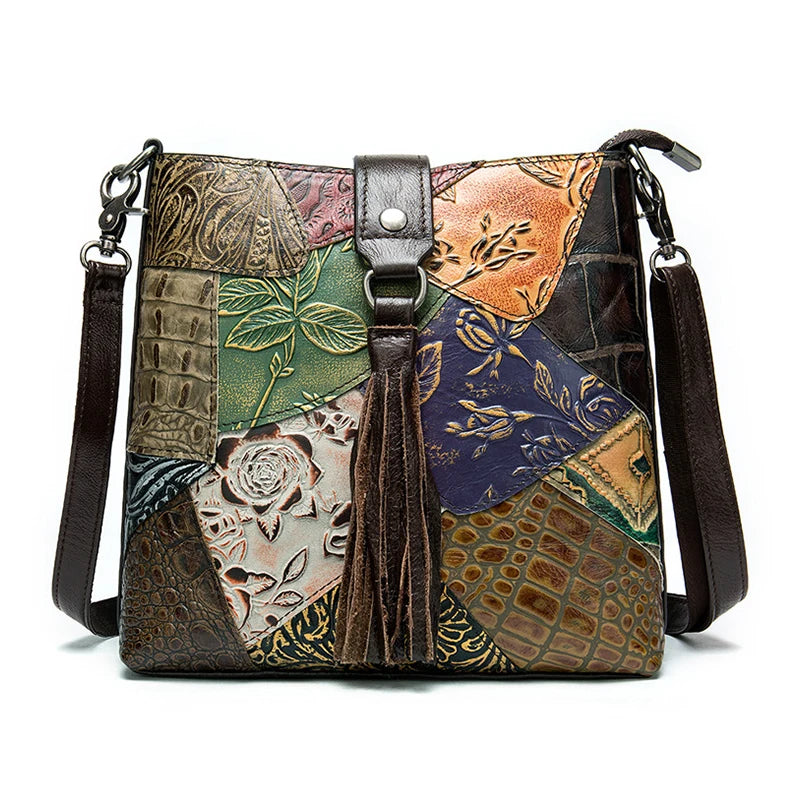 BrahmaBags Leather Patchwork Handbag