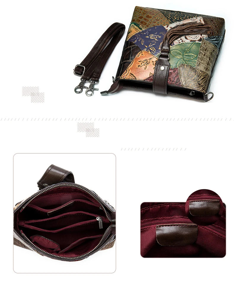 BrahmaBags Leather Patchwork Handbag