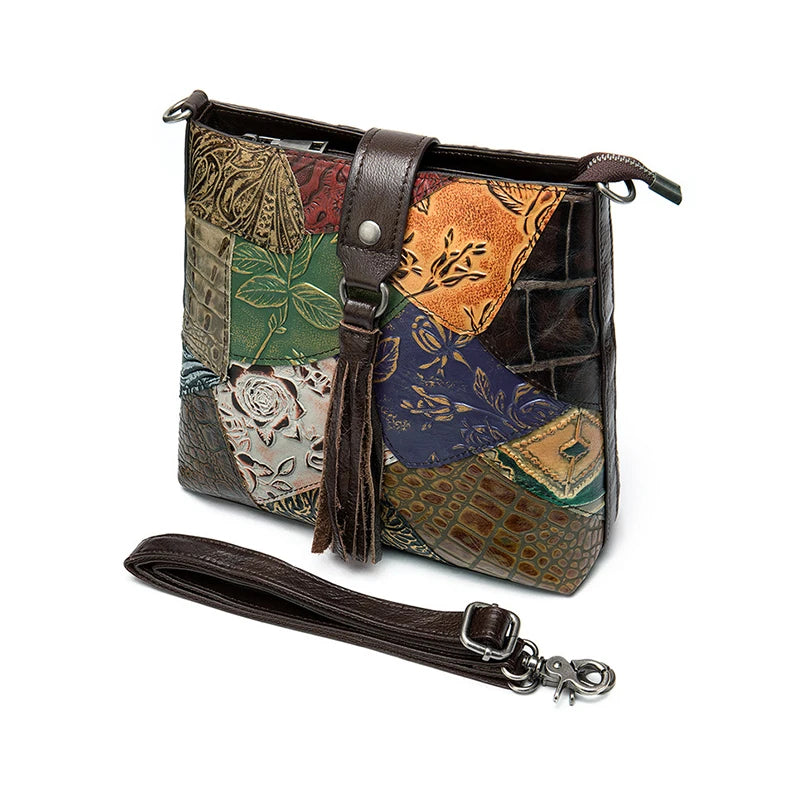 BrahmaBags Leather Patchwork Handbag