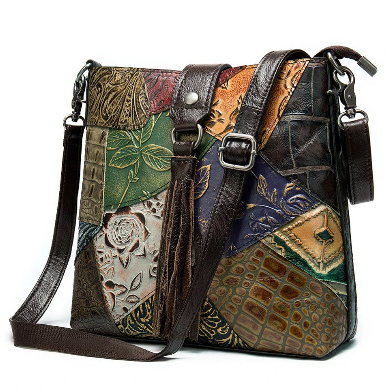BrahmaBags Leather Patchwork Handbag