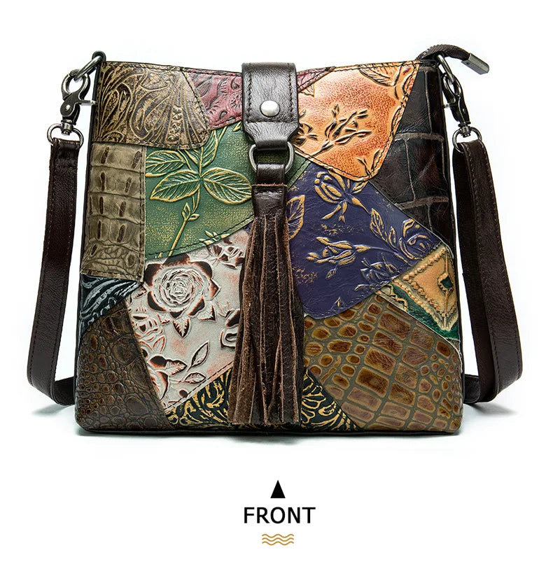 BrahmaBags Leather Patchwork Handbag