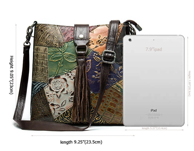 BrahmaBags Leather Patchwork Handbag