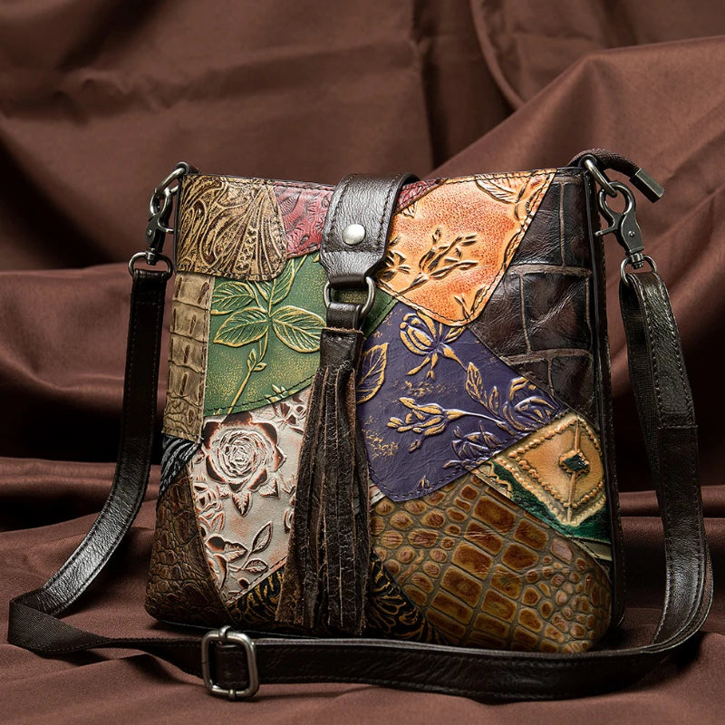 BrahmaBags Leather Patchwork Handbag