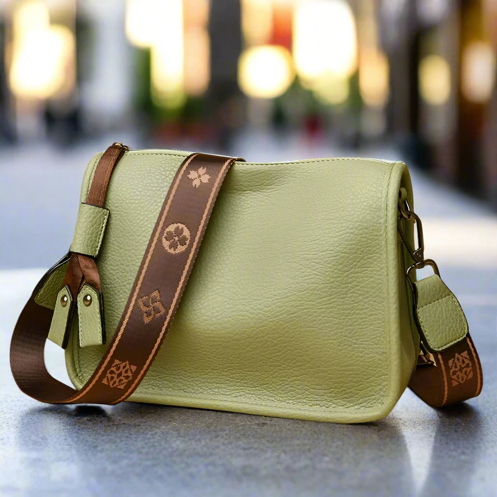 BrahmaBags Leather Crossbody Messenger Handbag - Wyomerican