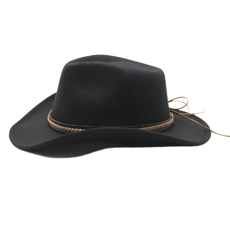 Western Cowboy Hat With Leather Headband