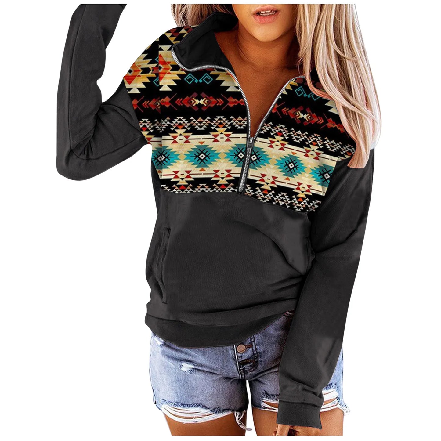 Western Aztec Women's Pullover - Wyomerican