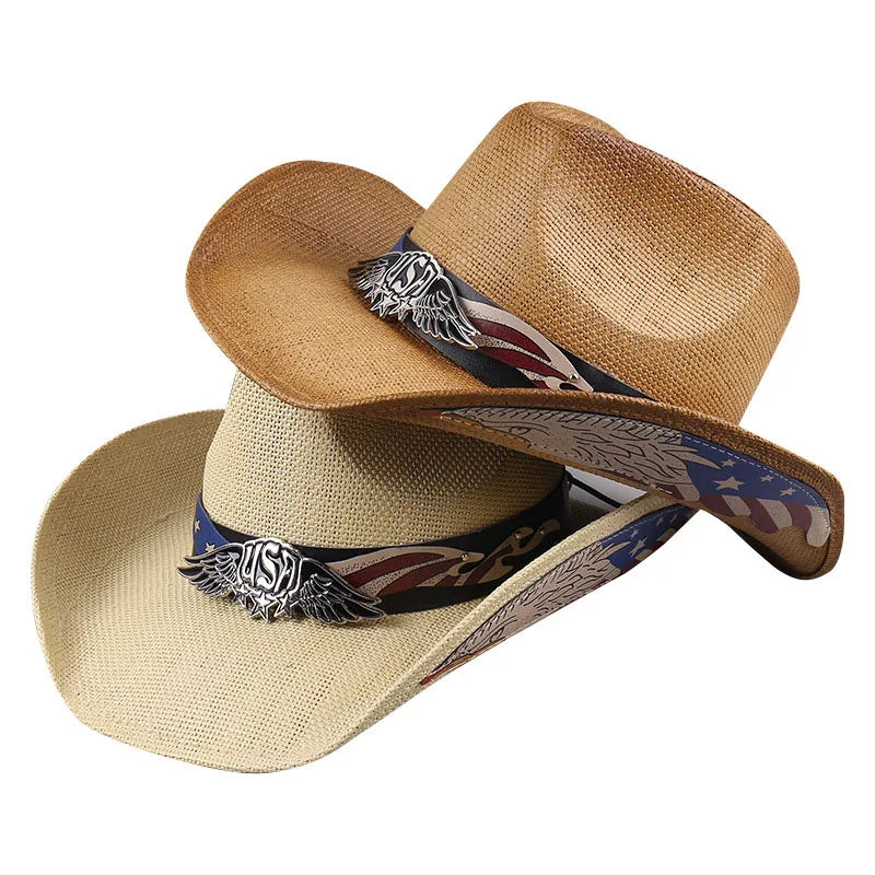 Western Cowboy Straw USA Hat