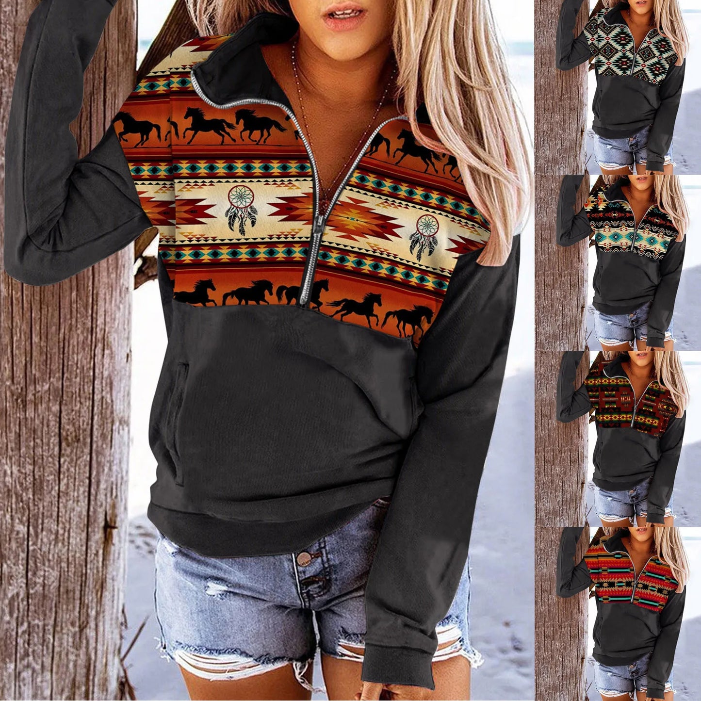 Western Aztec Women's Pullover - Wyomerican