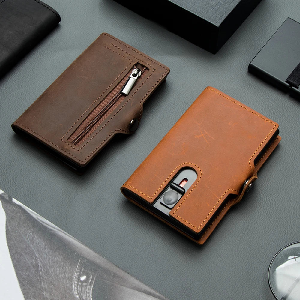 Leather RFID Wallet & Card Holder Men's - Wyomerican
