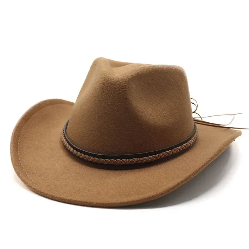 Western Cowboy Hat With Leather Headband