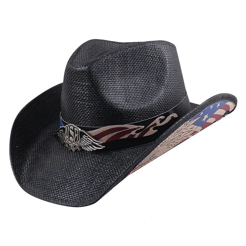 Western Cowboy Straw USA Hat