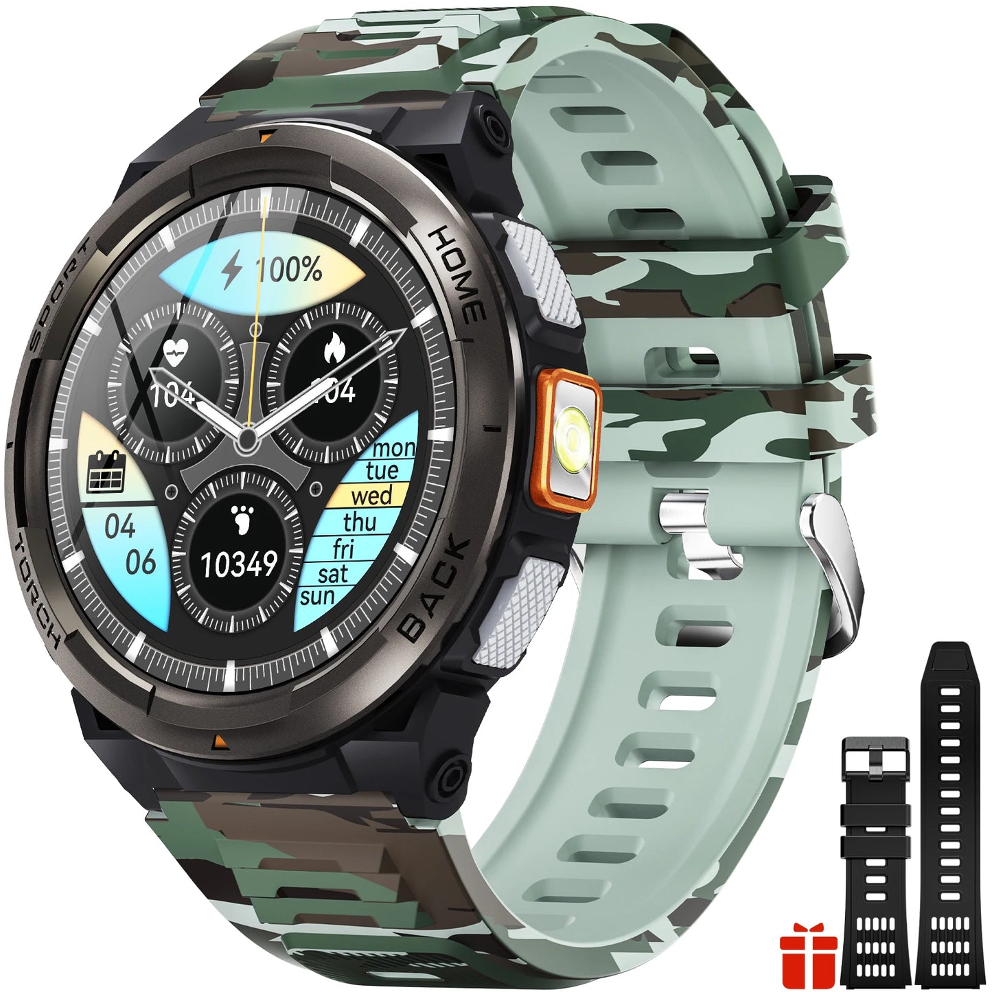 Badger Creek Smart Watch With Compass, Altitude, Barometer, LED Flashlight, SOS