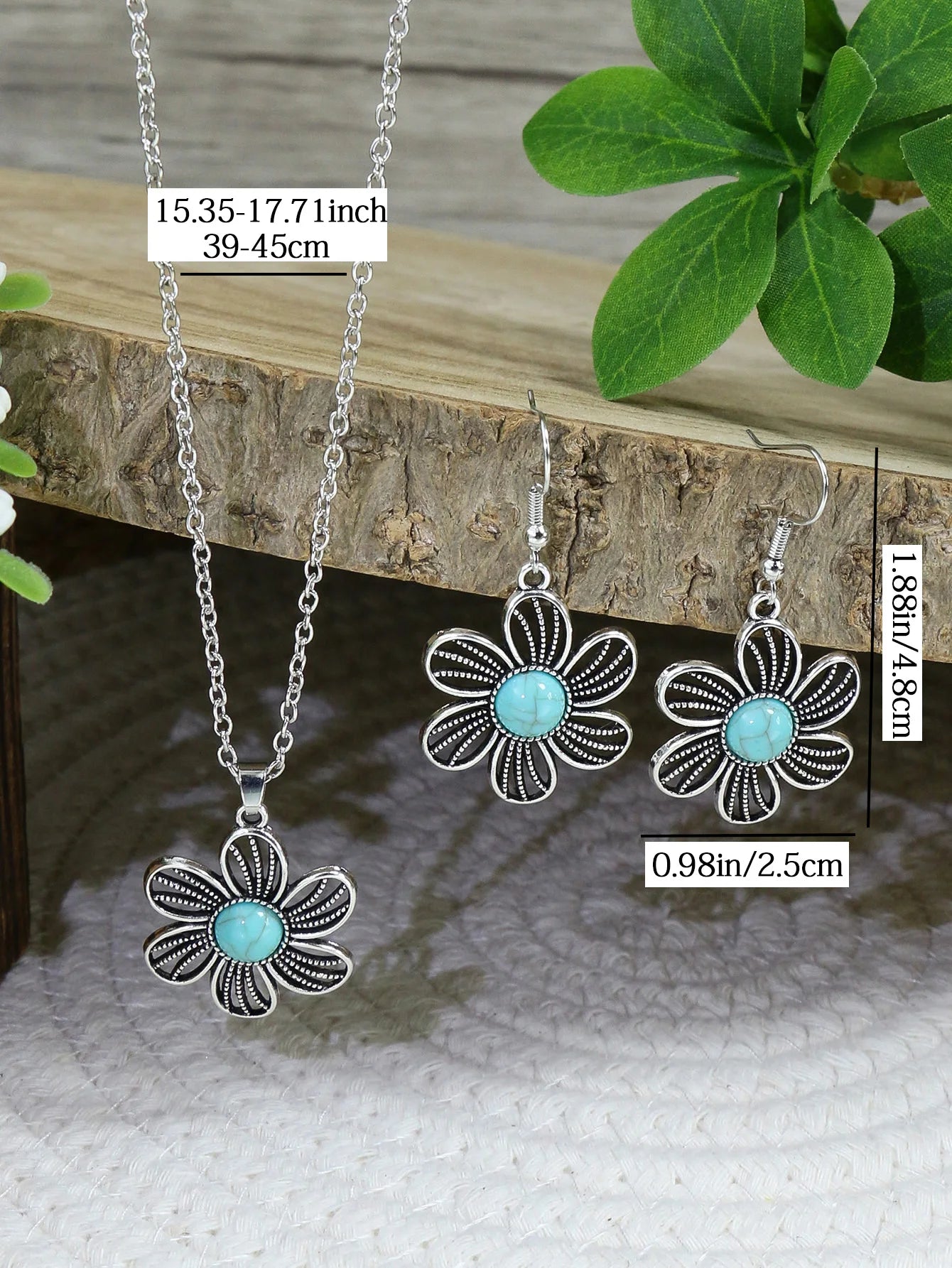Go West Vintage Turquoise Flower Set - Wyomerican