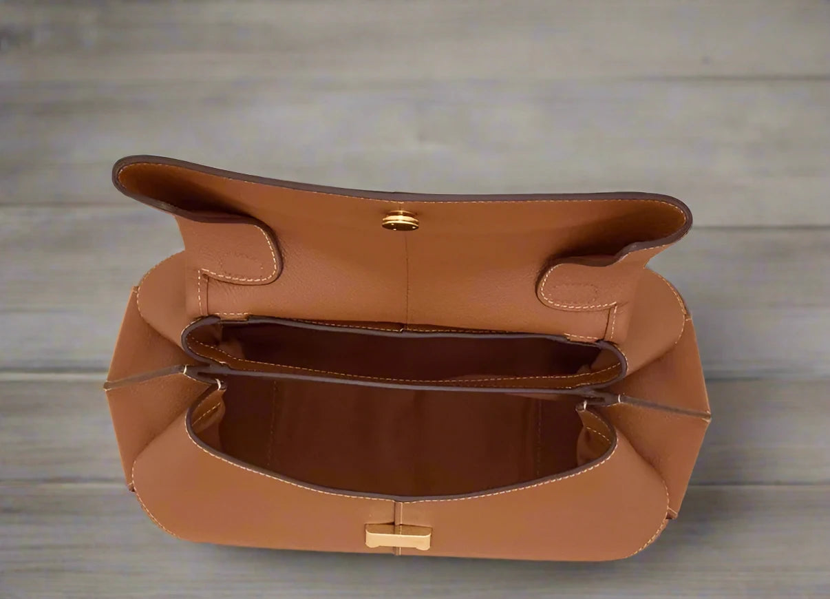 BrahmaBags Pleated Leather Handbag - Wyomerican