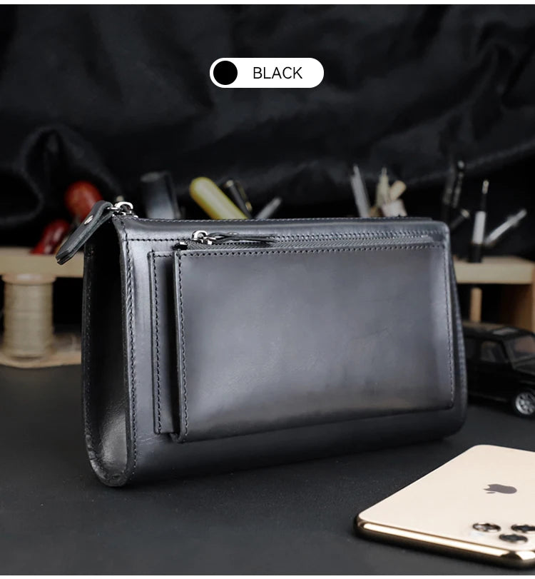 Crazy Horse Leather Clutch - Wyomerican