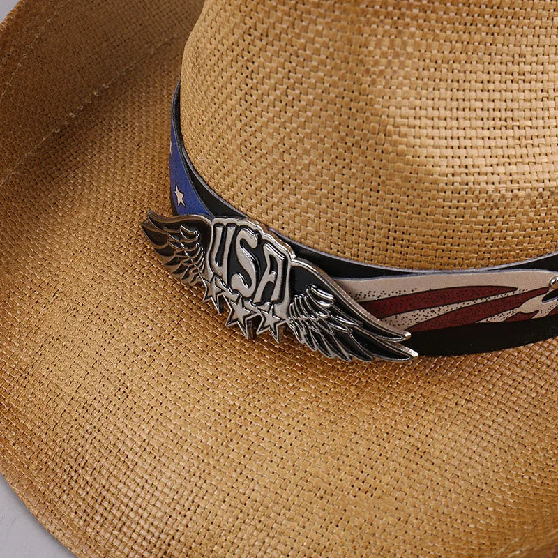Western Cowboy Straw USA Hat