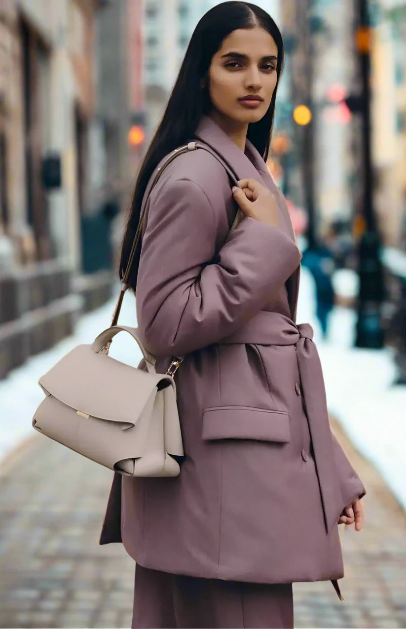 BrahmaBags Pleated Leather Handbag - Wyomerican