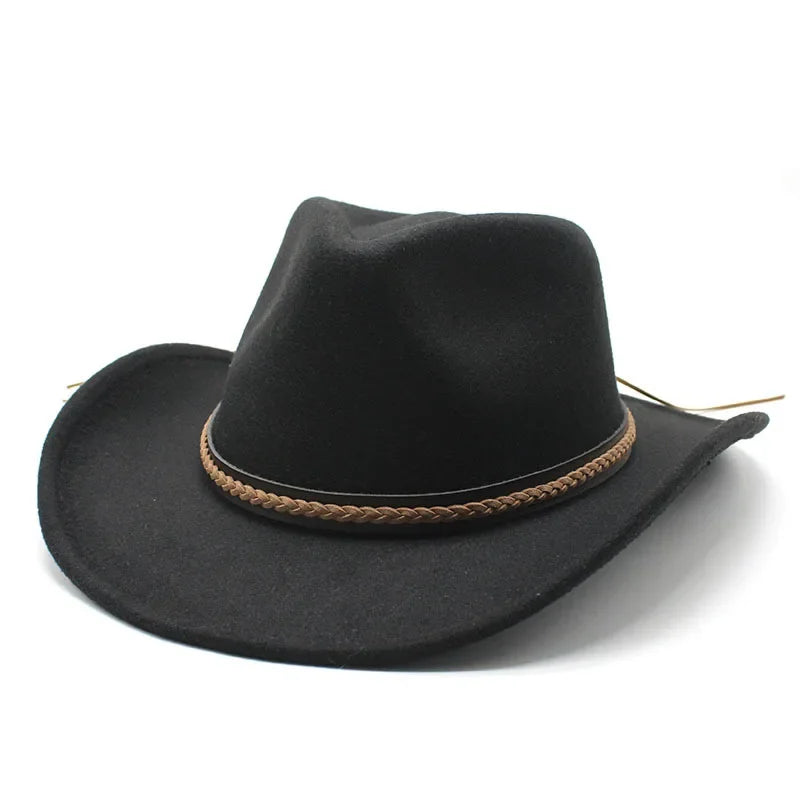Western Cowboy Hat With Leather Headband