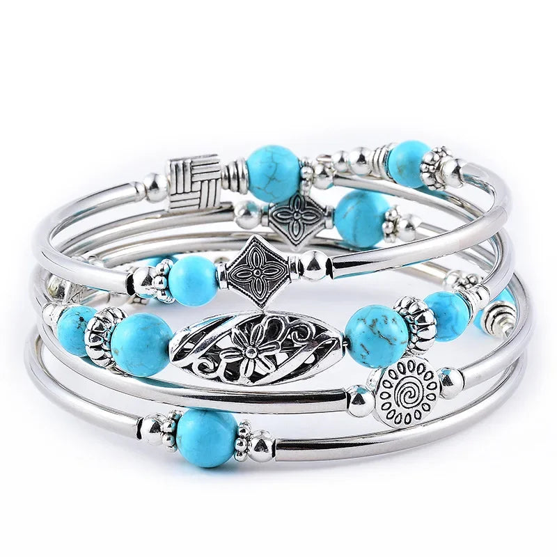 Go West Turquoise Winding Bracelet - Wyomerican