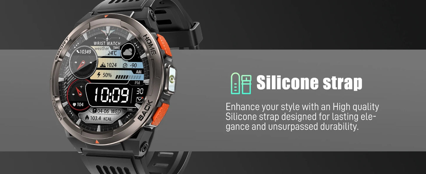 Badger Creek Smart Watch With Compass, Altitude, Barometer, LED Flashlight, SOS