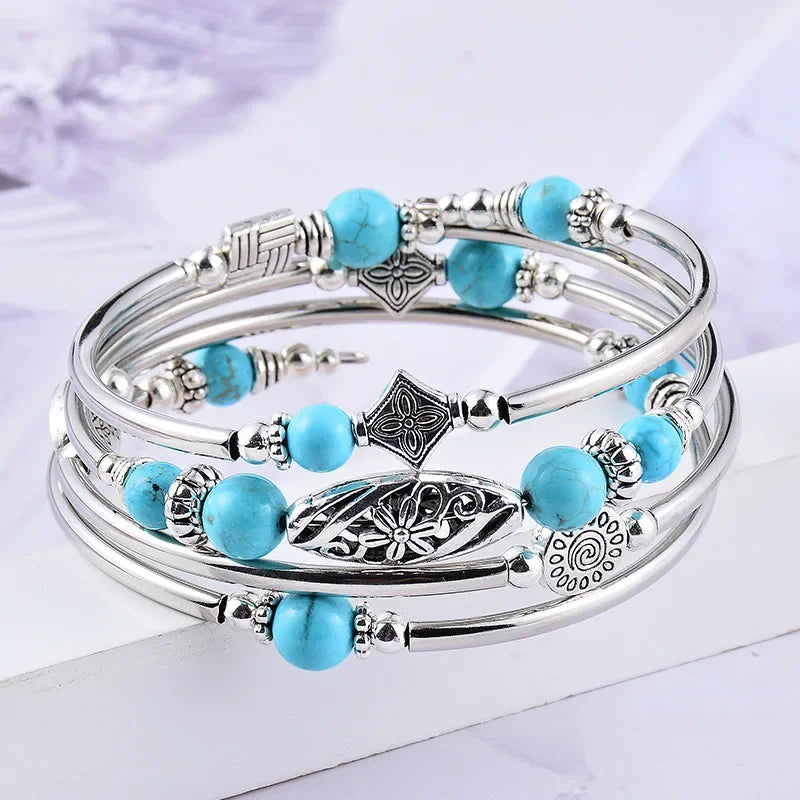 Go West Turquoise Winding Bracelet - Wyomerican