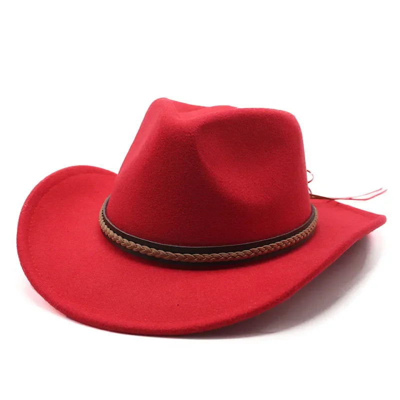 Western Cowboy Hat With Leather Headband