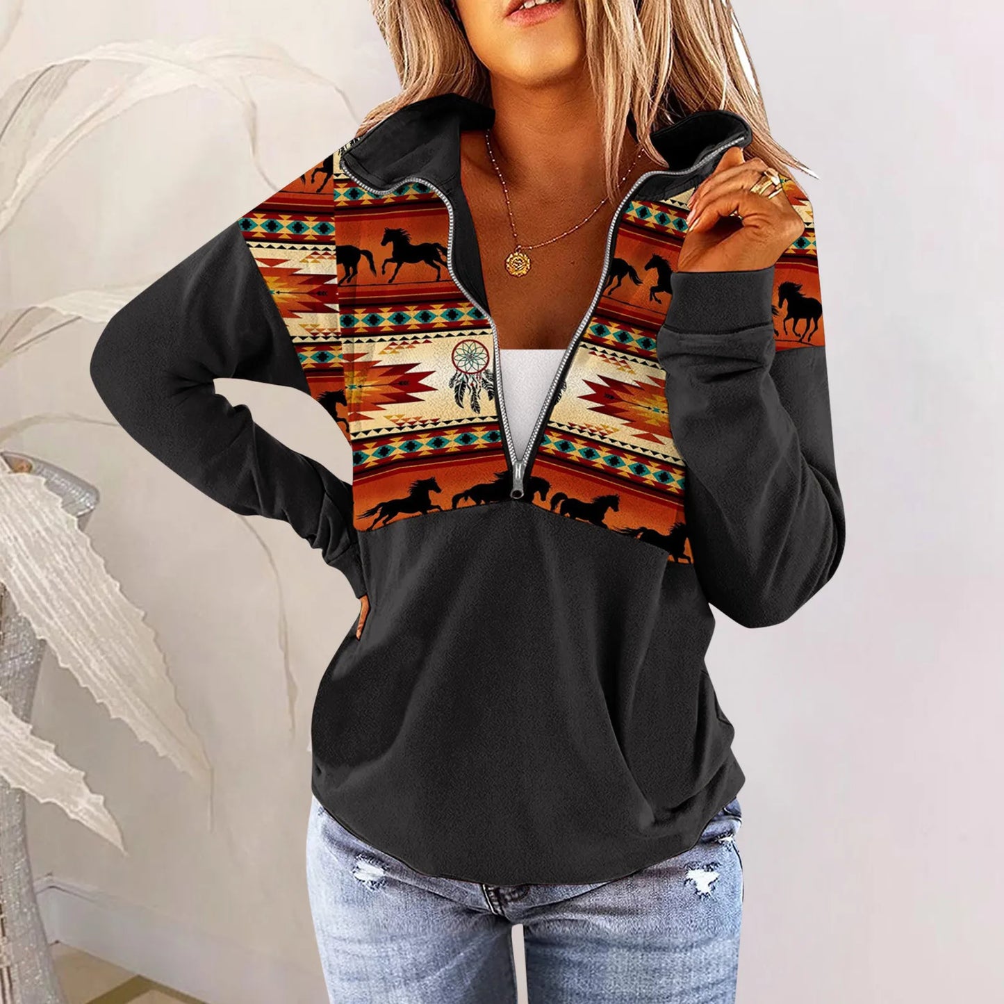 Western Aztec Women's Pullover - Wyomerican