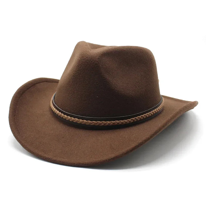 Western Cowboy Hat With Leather Headband