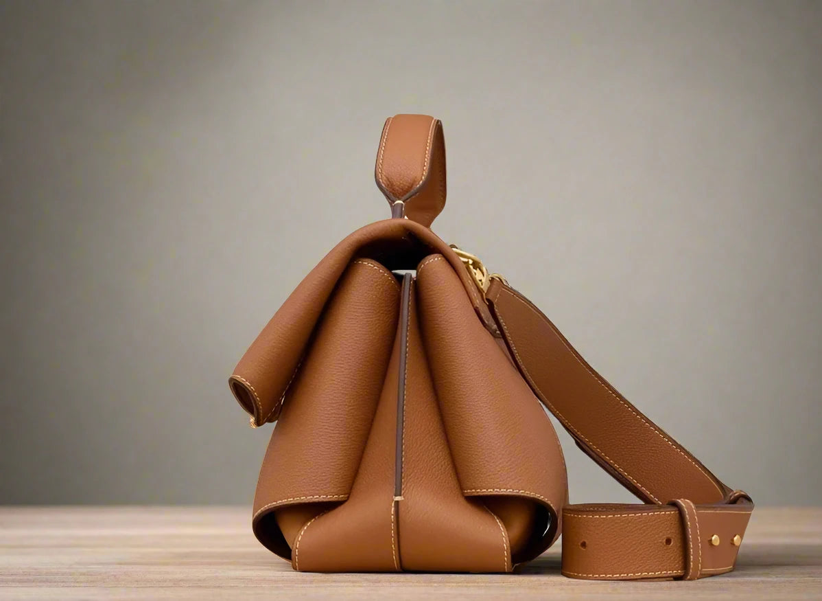 BrahmaBags Pleated Leather Handbag - Wyomerican