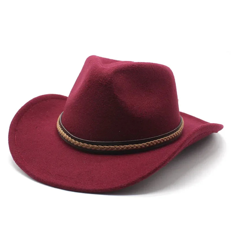 Western Cowboy Hat With Leather Headband