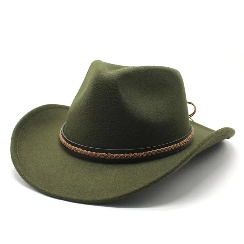 Western Cowboy Hat With Leather Headband