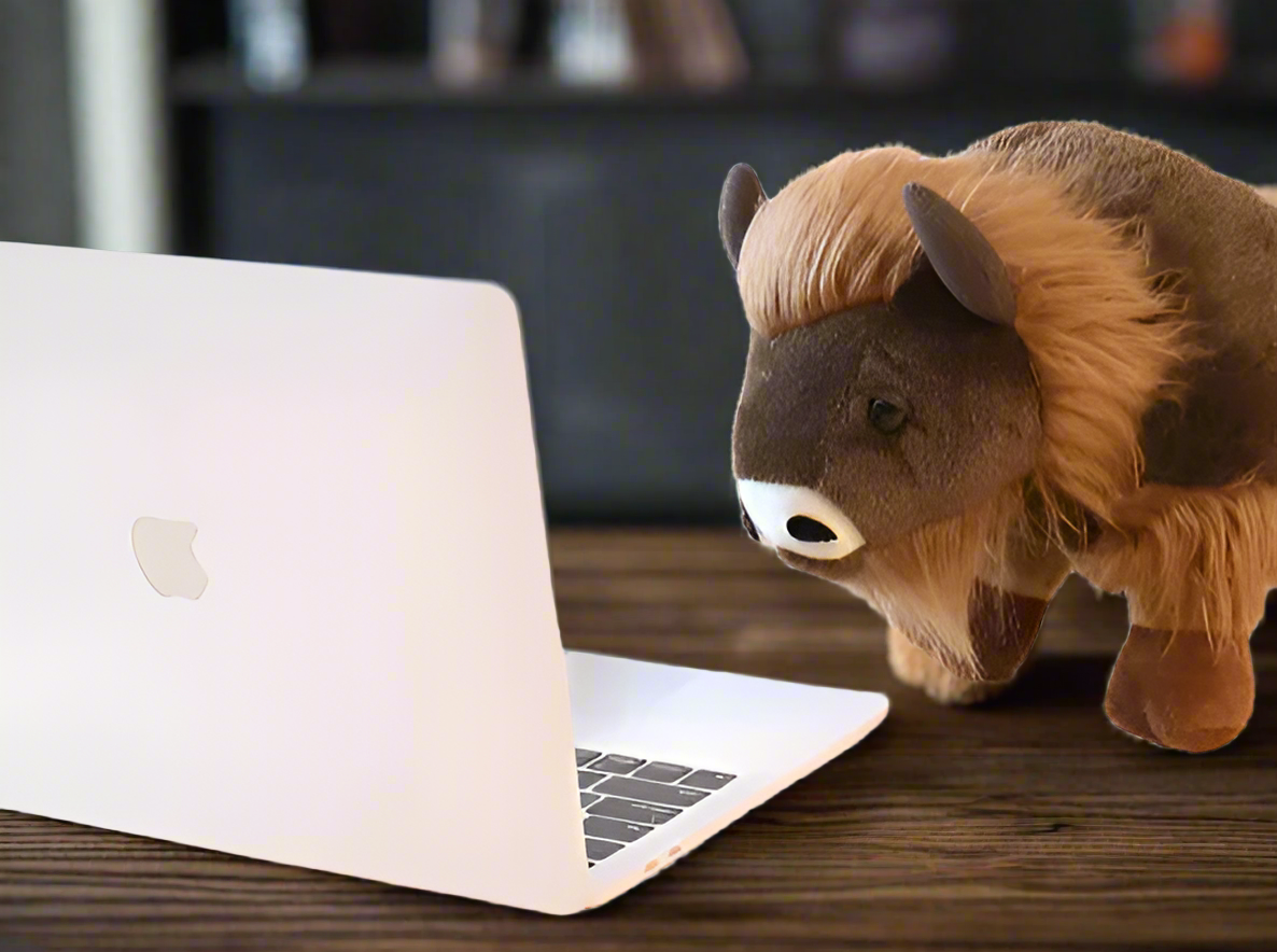 Bison Plush Toy in Two Sizes