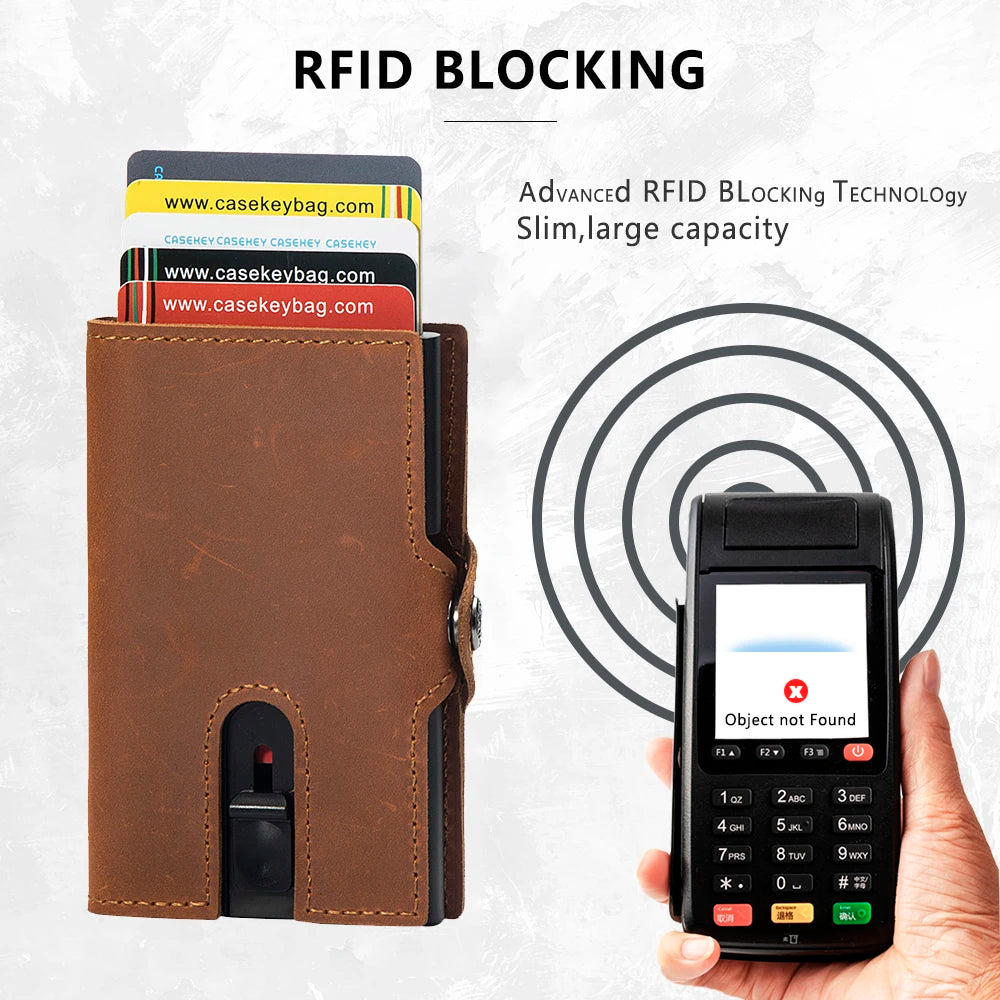 Leather RFID Wallet & Card Holder Men's - Wyomerican