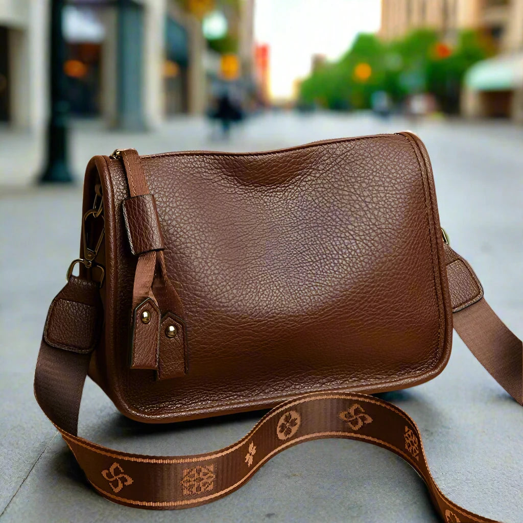 BrahmaBags Leather Crossbody Messenger Handbag - Wyomerican