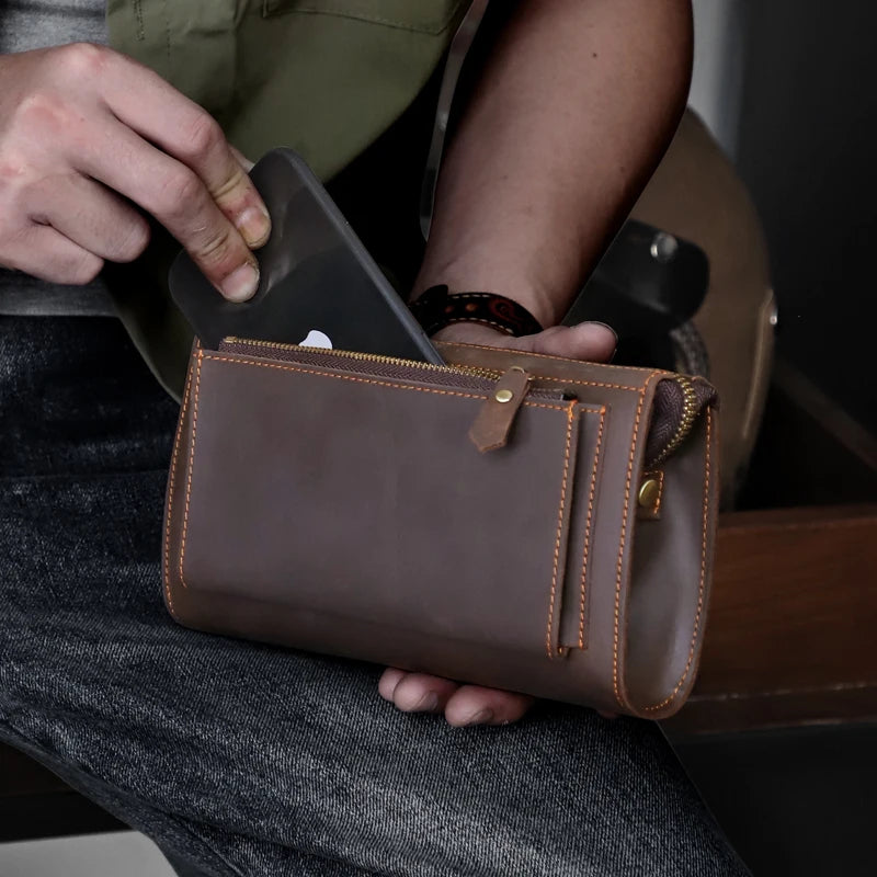 Crazy Horse Leather Clutch - Wyomerican