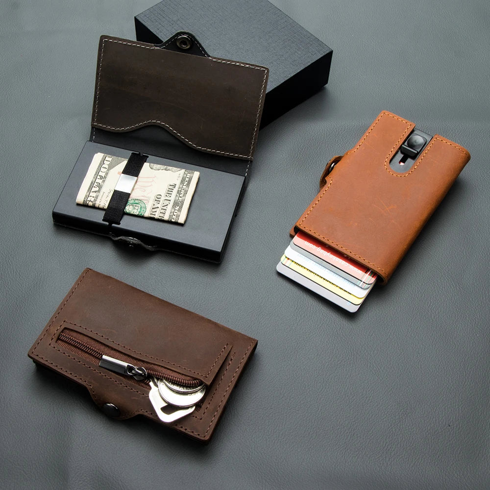 Leather RFID Wallet & Card Holder Men's - Wyomerican