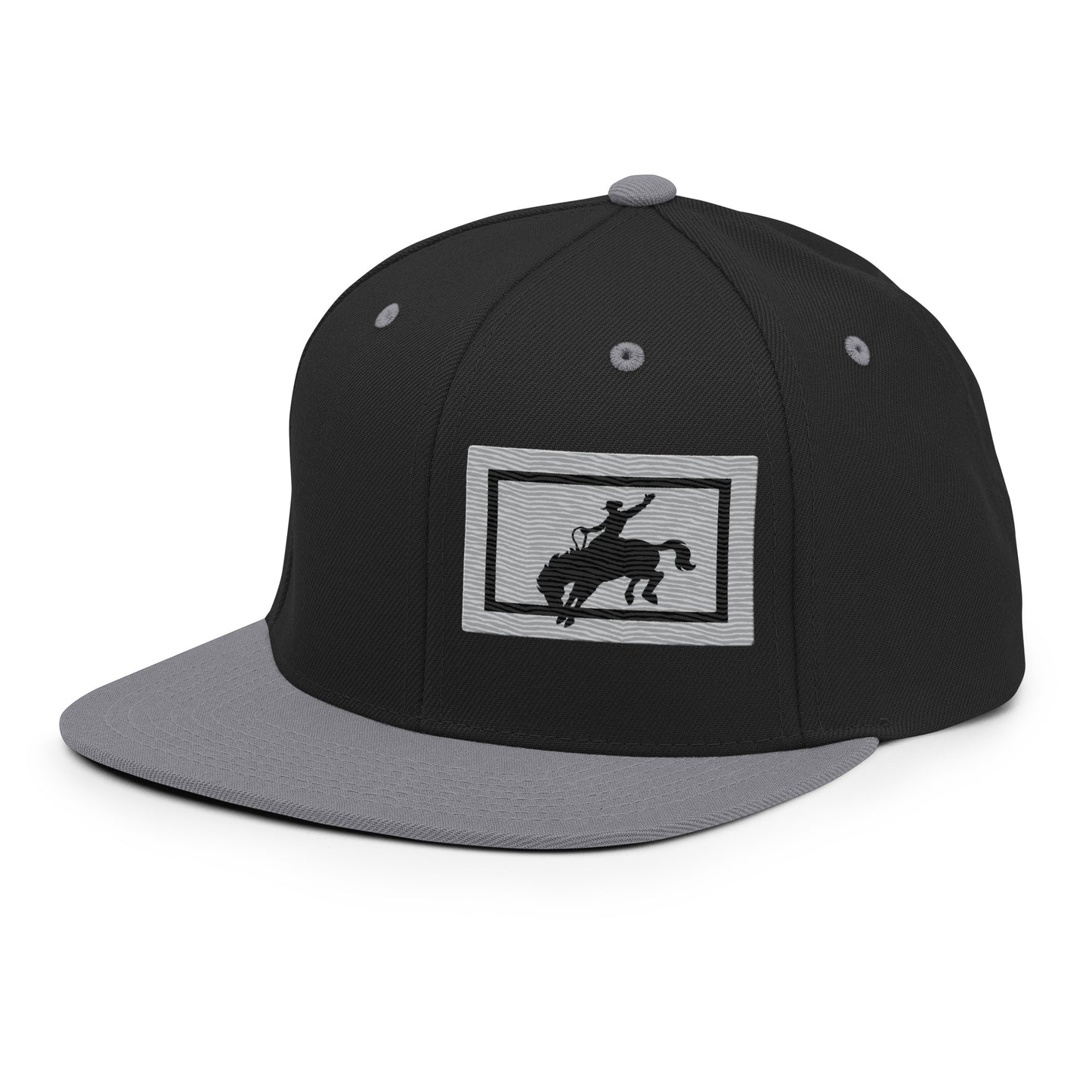 Saddle Bronc Silver Snapback Cap - Wyomerican