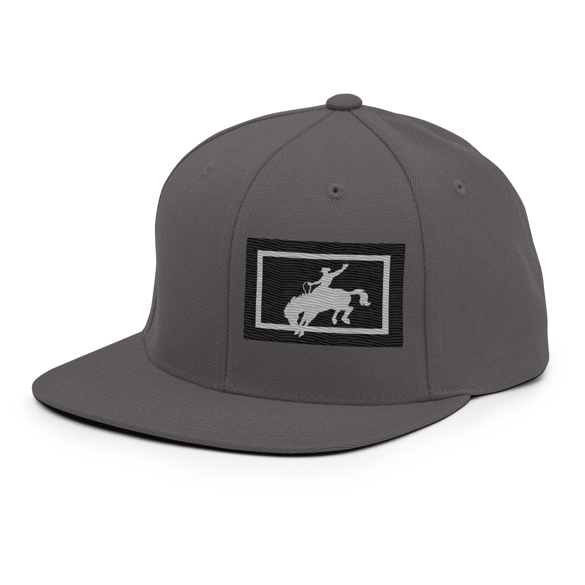 Saddle Bronc Black Snapback Cap - Wyomerican