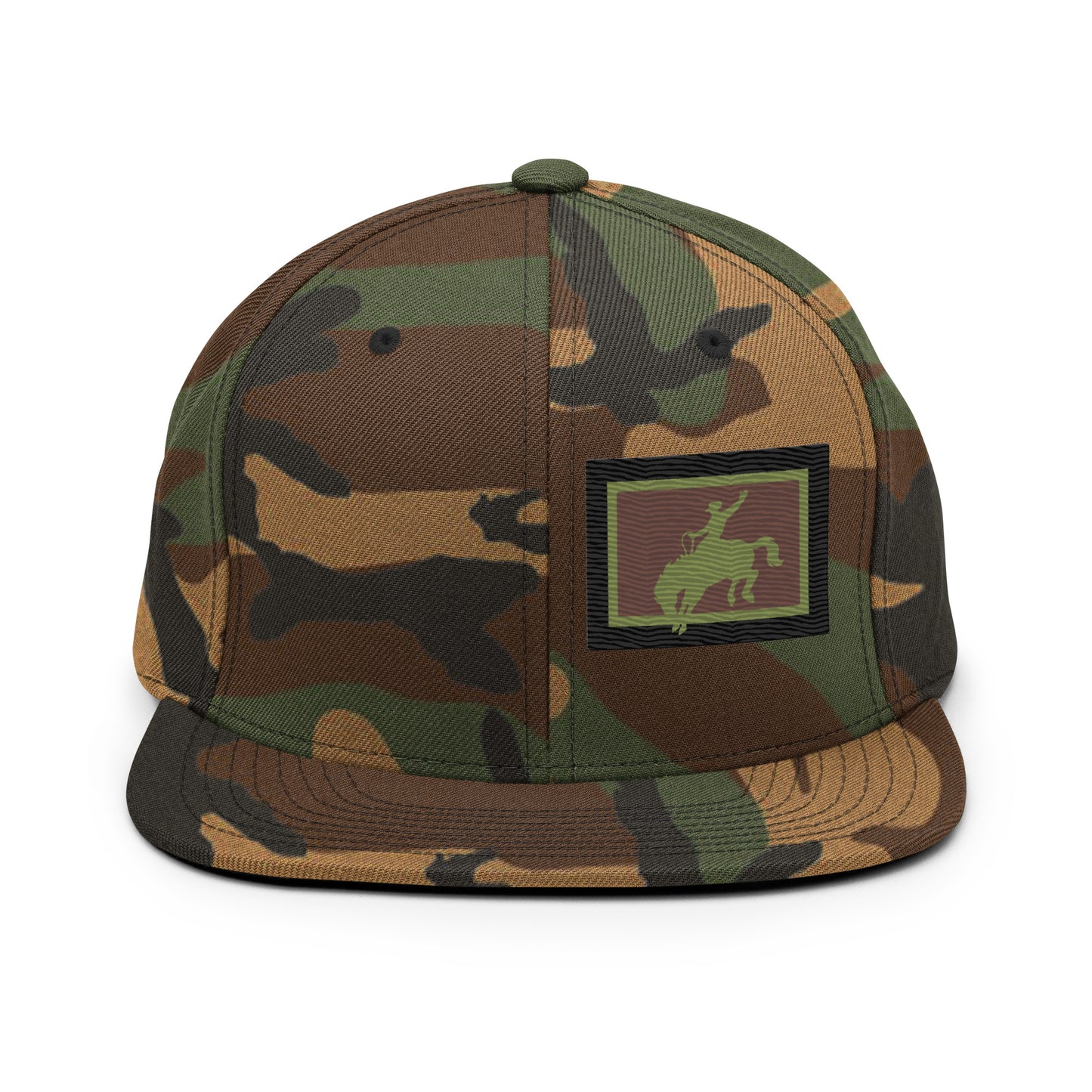 Saddle Bronc Camo Snapback Cap - Wyomerican