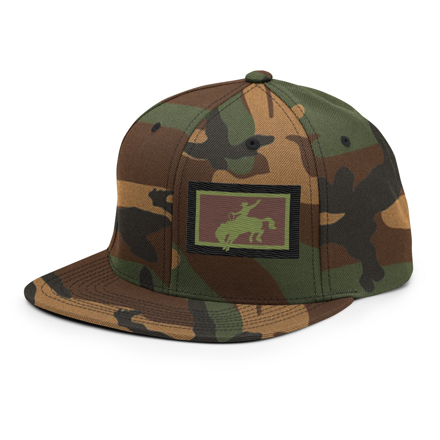 Saddle Bronc Camo Snapback Cap - Wyomerican