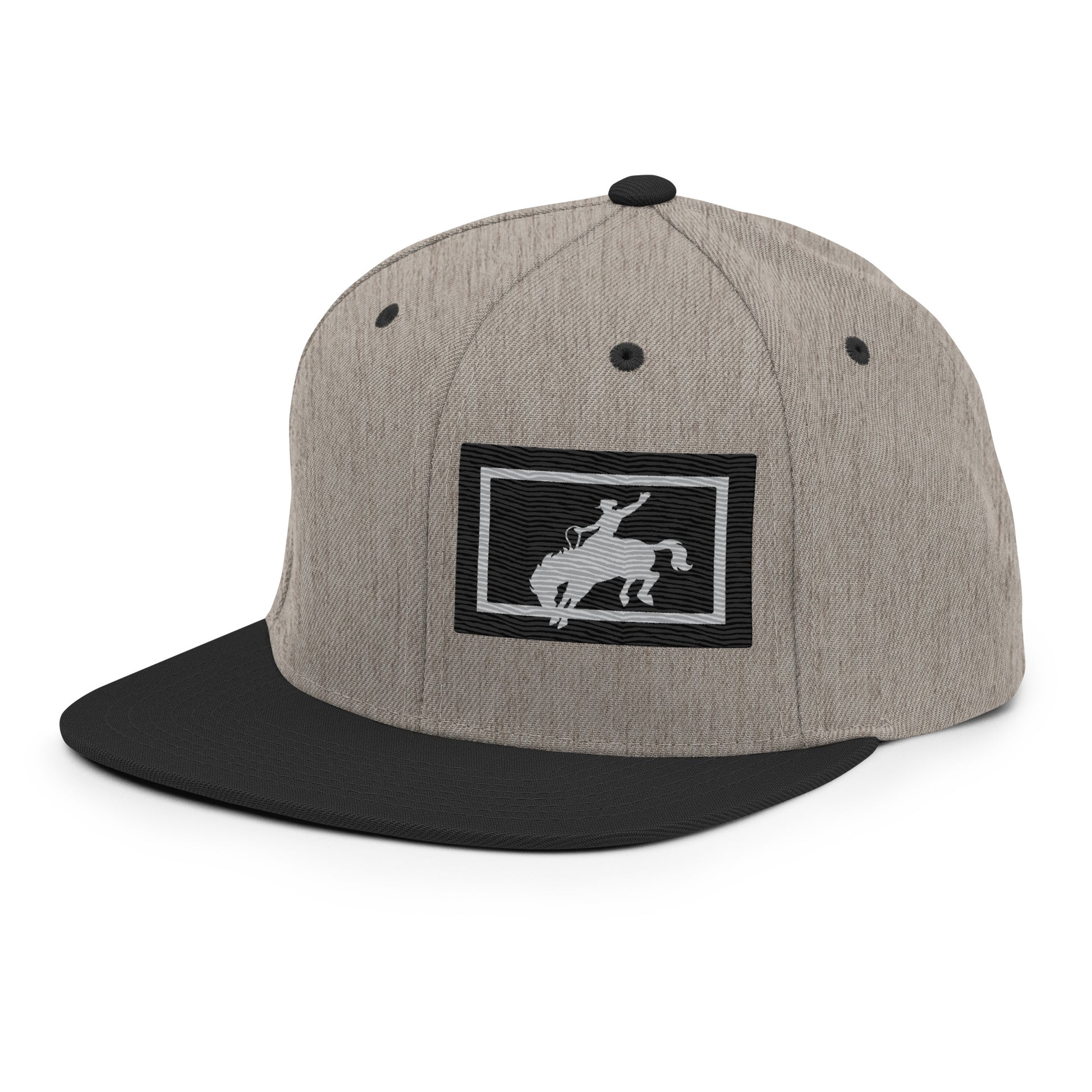 Saddle Bronc Black Snapback Cap - Wyomerican