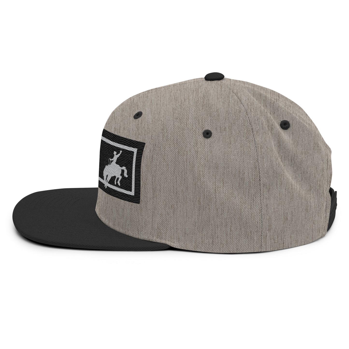 Saddle Bronc Black Snapback Cap - Wyomerican