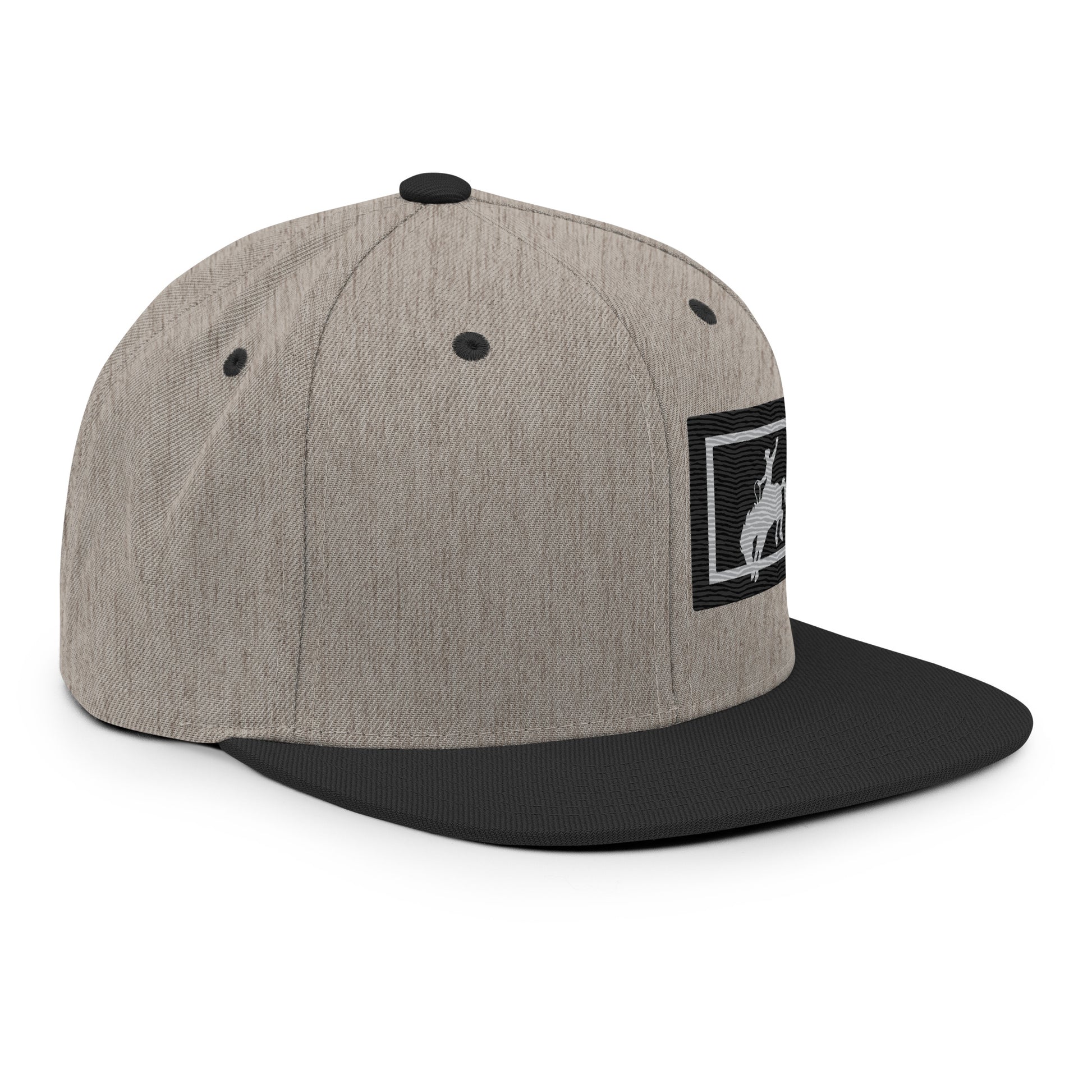 Saddle Bronc Black Snapback Cap - Wyomerican