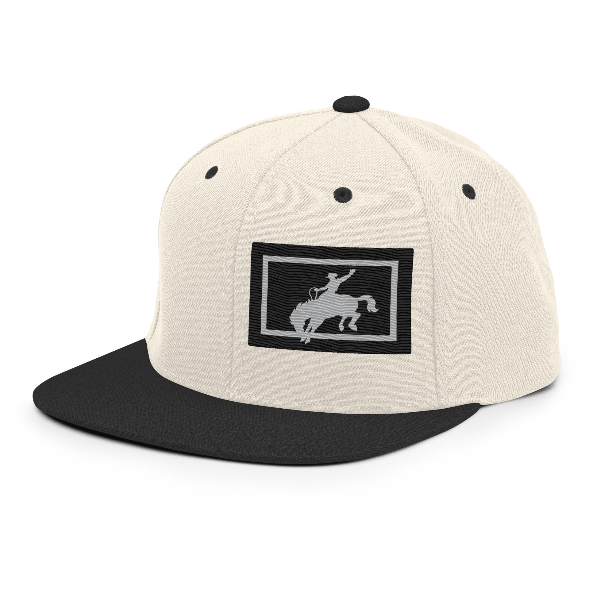 Saddle Bronc Black Snapback Cap - Wyomerican