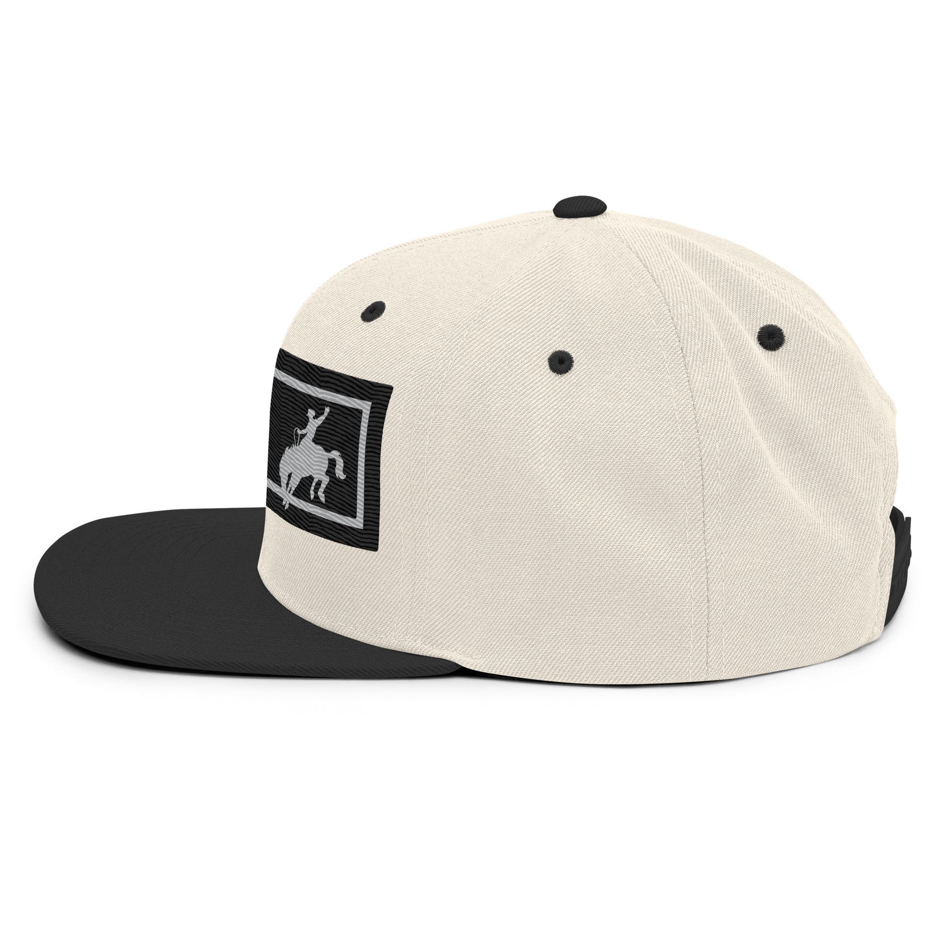 Saddle Bronc Black Snapback Cap - Wyomerican
