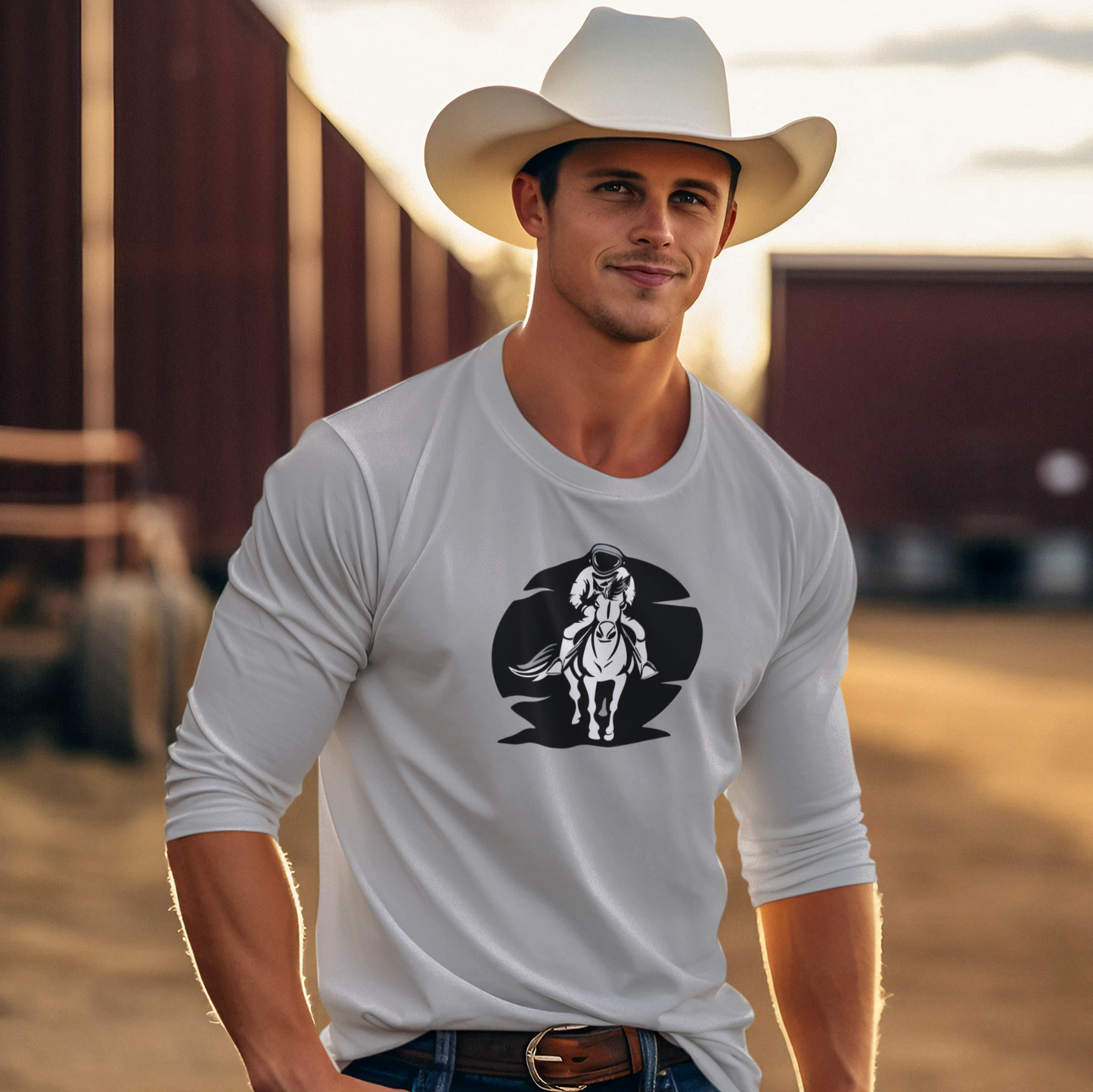 WYO Frontier Astronaut Long Sleeve Tee - Wyomerican