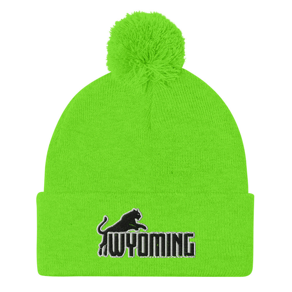 Wyoming Lion Pom-Pom Beanie - Wyomerican