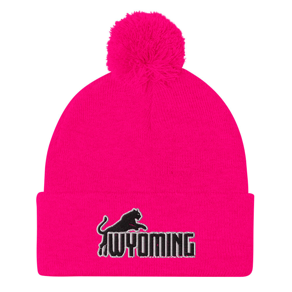 Wyoming Lion Pom-Pom Beanie - Wyomerican
