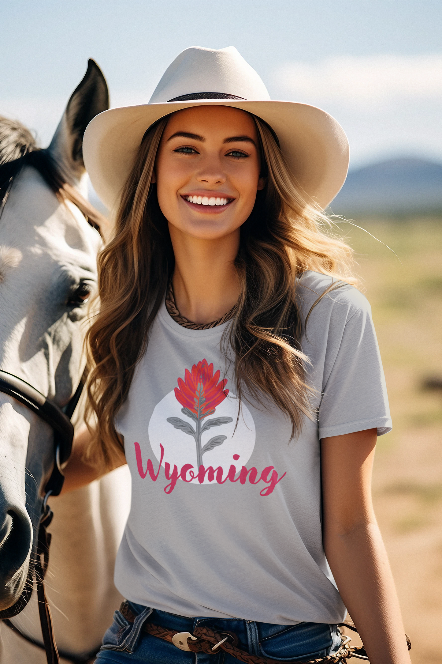 WYO Paintbrush Crop Tee - Wyomerican